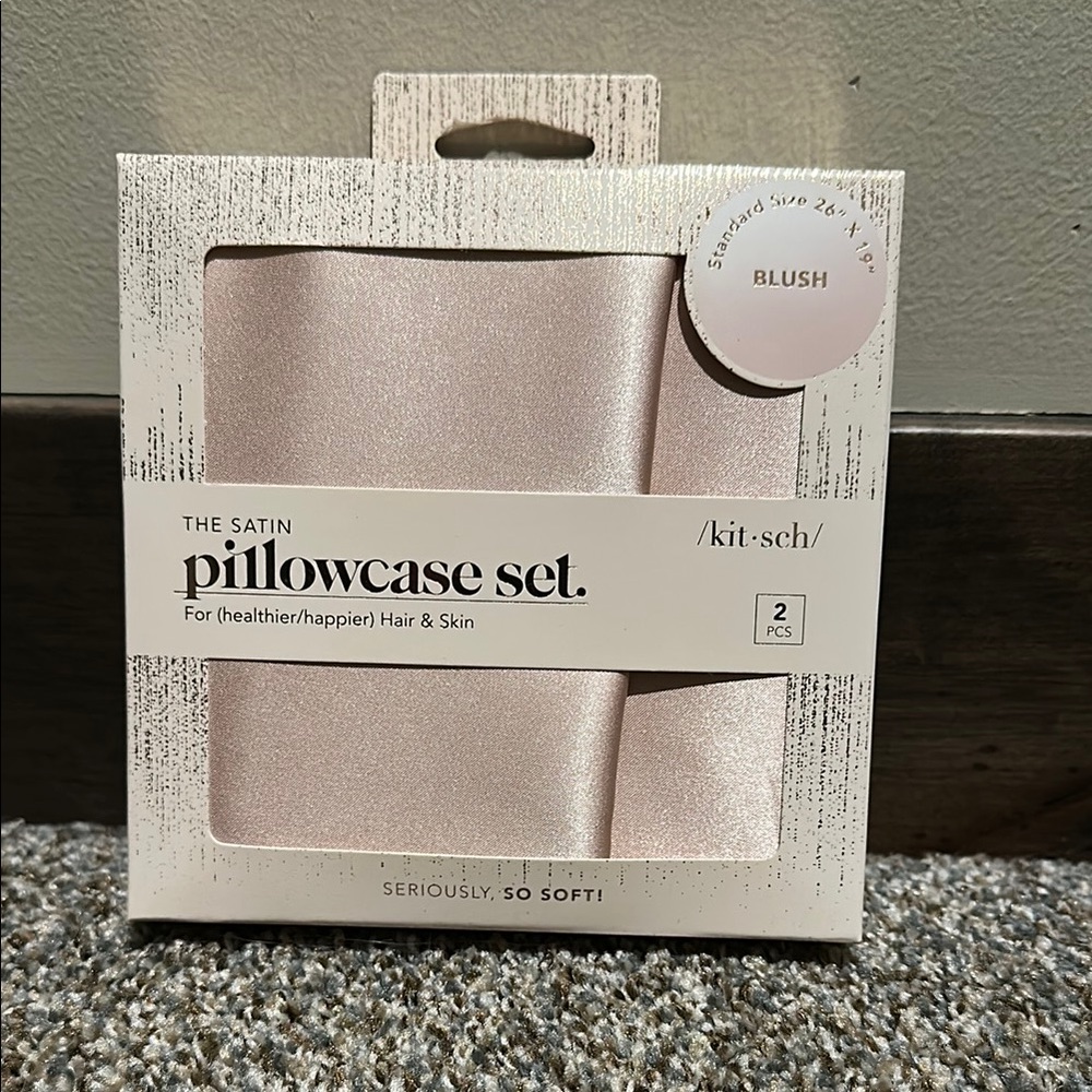 Kitsch Blush Satin Pillowcase Set of 2